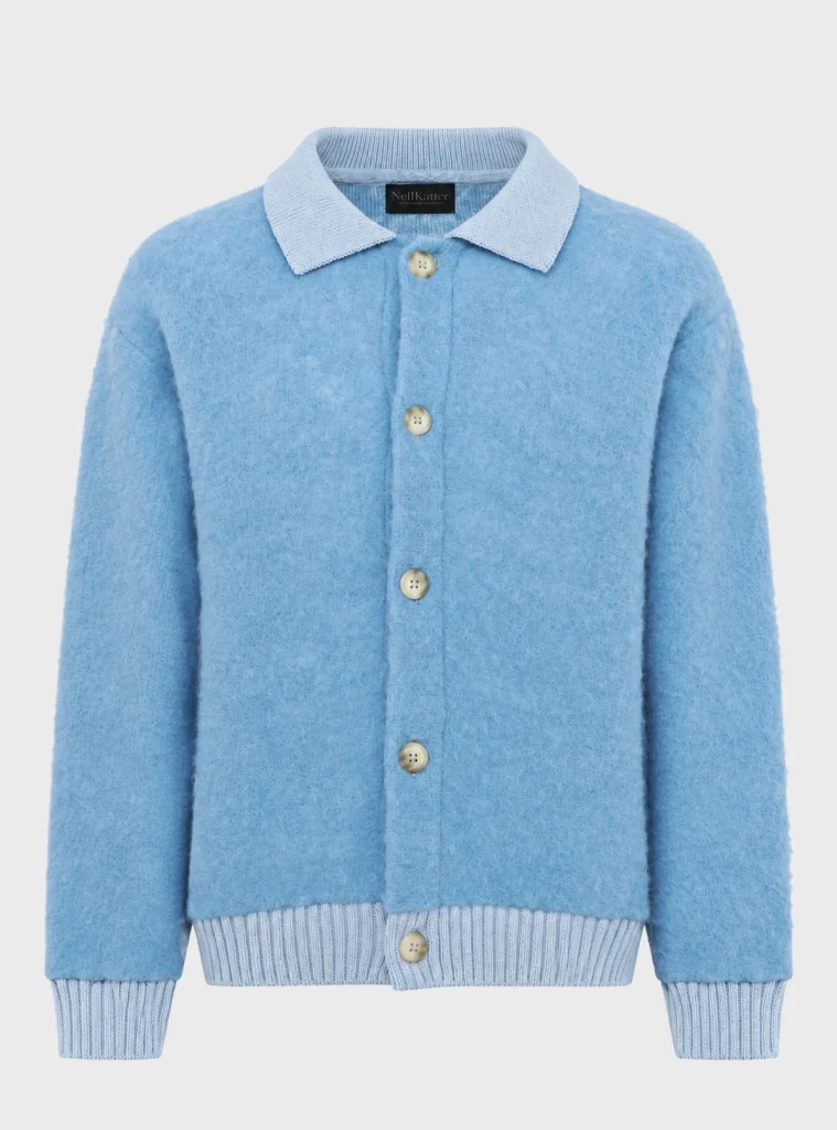 Cardigan con collo polo